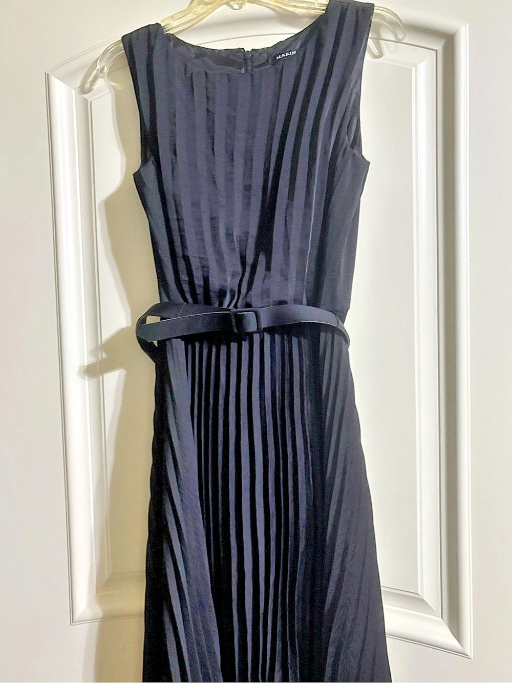 Marina Pleated Midi Dress Black Pleated Dress Like New